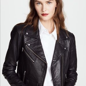 Veda Jayne Leather Motorcycle Jacket P XS 0